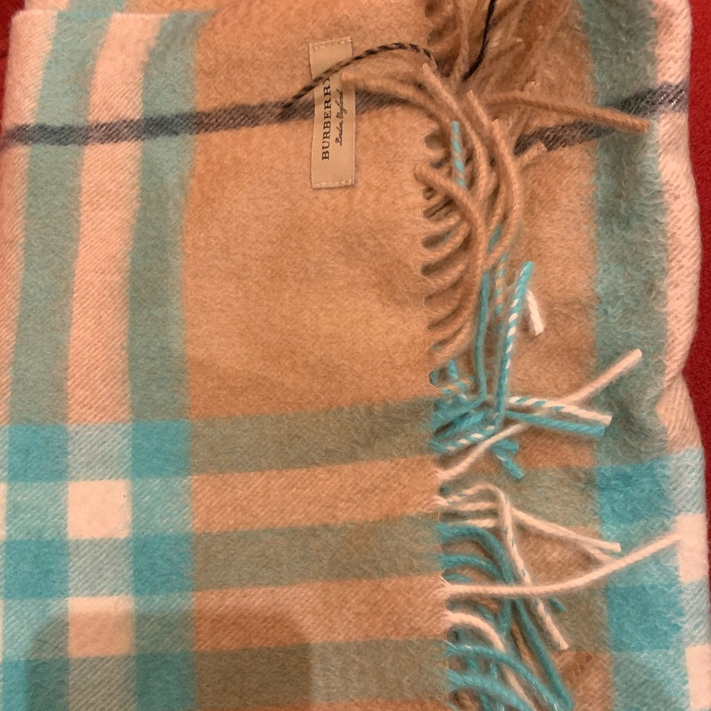 burberry teal scarf
